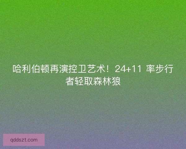 哈利伯顿再演控卫艺术！24+11 率步行者轻取森林狼
